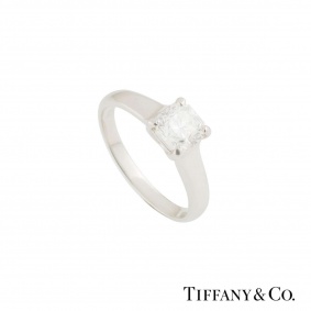 Tiffany & Co. Diamond Platinum Lucida Ring 1.19ct E/VS1